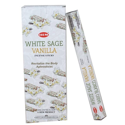 HEM1830FSHD HEM Füstölő 20db x 6 cs/dob. WHITE SAGE VANILLA